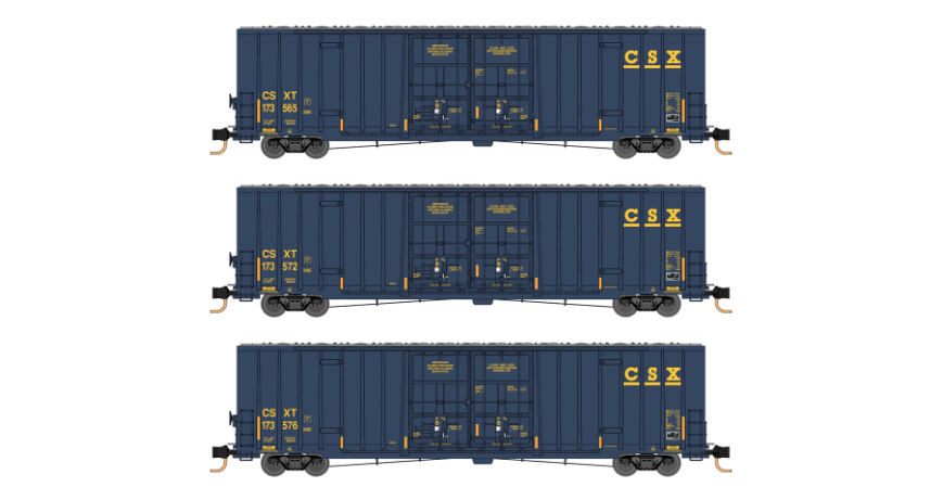 MICRO-TRAINS LINE 025 00 117 CSX CSXT Rib Side 50' Box Car # 141706 N Scale 